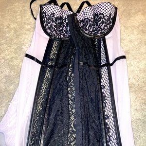 Victoria secret chemise garter slip bustier